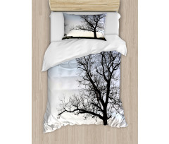 Wooden Bench Evening Duvet Cover Set