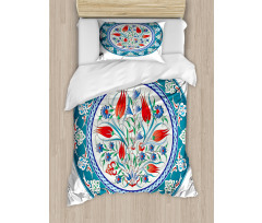 Turkish Tulip Floral Art Duvet Cover Set