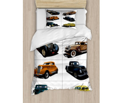 Collage of Fifties Car Duvet Cover Set
