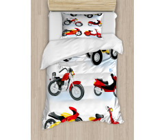 Motorcycle Hippie Duvet Cover Set