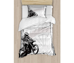 Motocross Racer Duvet Cover Set