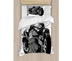 Future Ride Motorcycle Duvet Cover Set