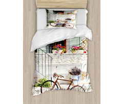 Bike Flower Countryside Duvet Cover Set