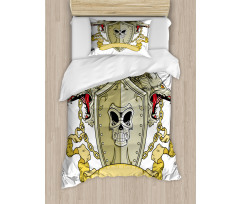 Shield Dragon Medieval Duvet Cover Set