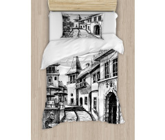 Old Town Street Peaceful Duvet Cover Set