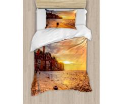 Sunset Seashore Coast Duvet Cover Set