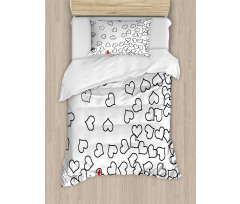 Wedding Heart Shape Duvet Cover Set