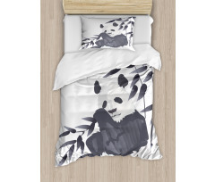 Panda in Zoo Chinese Duvet Cover Set