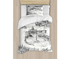 Italian Landmarks Travel Duvet Cover Set