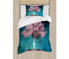 Pink Blossom Art Duvet Cover Set