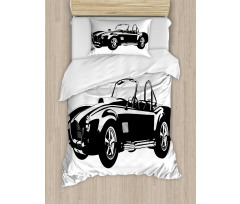 Classic Car Silhouette Duvet Cover Set