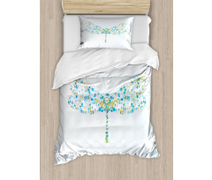 Dragonfly with Dots Duvet Cover Set