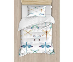 Regular Lines Insects Duvet Cover Set