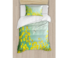 Daisies and Dragonflies Duvet Cover Set