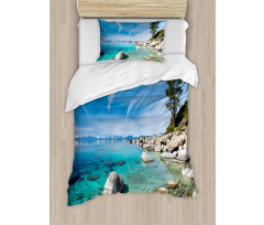 Coastal Tropical Tahoe Duvet Cover Set