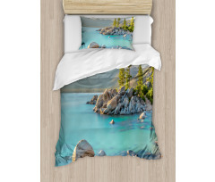 Countryside Lake Beach Duvet Cover Set