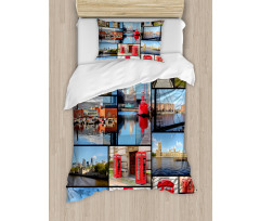 City Landmarks Floral Duvet Cover Set