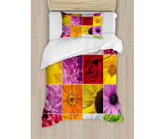 Colorful Flowers Rose Duvet Cover Set