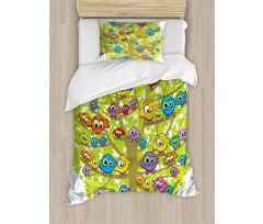 Canary Bird Fun Family Duvet Cover Set