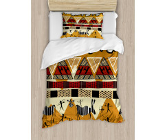 Hunt Zebra Tribe Ethnic Duvet Cover Set