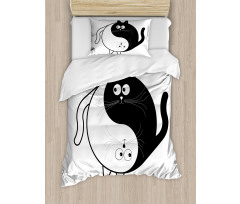 Ying Yang Black White Art Duvet Cover Set