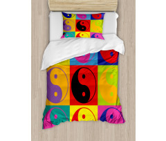 Ying Yang Hippie Duvet Cover Set