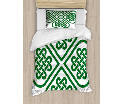 Monochrome Clover Art Duvet Cover Set