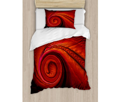 Surreal Waves Spiral Art Duvet Cover Set