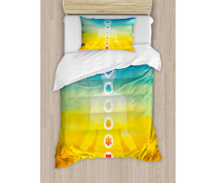 Body Silhouette in Lotus Duvet Cover Set