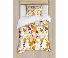 Autumn Season Elements Nature Duvet Cover Set