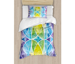 Rainbow Grunge Duvet Cover Set