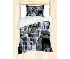 Stream on Rock Nature Duvet Cover Set