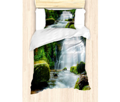 Watercolor Stream Jungle Duvet Cover Set