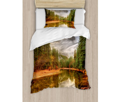 River in Morning View Duvet Cover Set