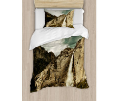 Waterfall Yosemite Park Duvet Cover Set