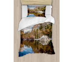 Lake Mountain Sunset Duvet Cover Set