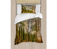 Yosemite Falls Trees Duvet Cover Set