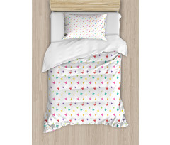 Rainbow Colored Swans Duvet Cover Set