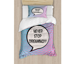 Cartoon Motivation Art Duvet Cover Set