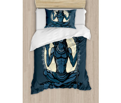 Yoga Lotus Asian Tiger Duvet Cover Set