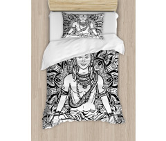 Third Eye Mandala Sketch Duvet Cover Set