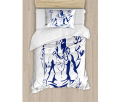 Sacred Ritual Lotus Pose Duvet Cover Set