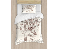 Dancing Eastern Ethnic Duvet Cover Set