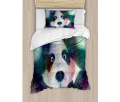 Psychedelic Panda Duvet Cover Set