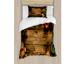 Rustic Lodge Wood Duvet Cover Set