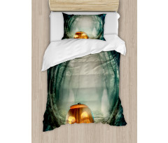 Pumpkin Enchanted Forest Duvet Cover Set