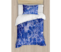 Cracked Marble Pattern Duvet Cover Set