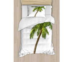 Cartoon Palm Trees Duvet Cover Set