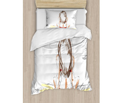 Sketch Beach Summer Duvet Cover Set