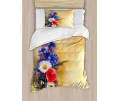 Poppy Chamomile Spring Duvet Cover Set